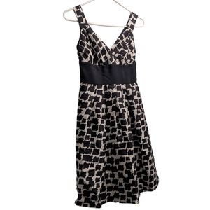 White House Black Market Black & White Dress 0